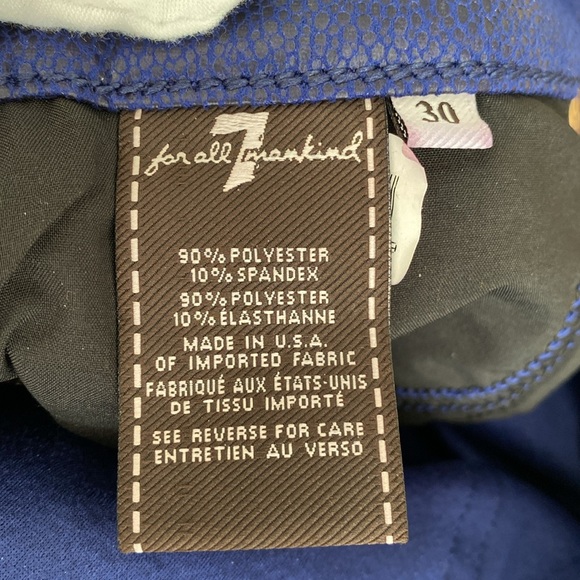 7 For All Mankind Leggings Women Size 30 Blue Faux Snake Print - Picture 5 of 7